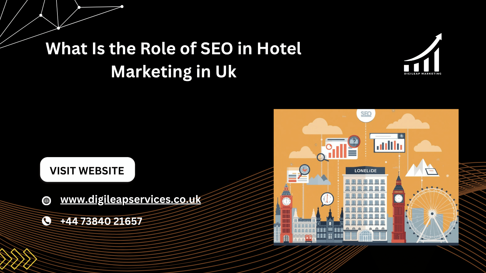 Hotel marketing manager reviewing SEO performance and booking growth on a laptop