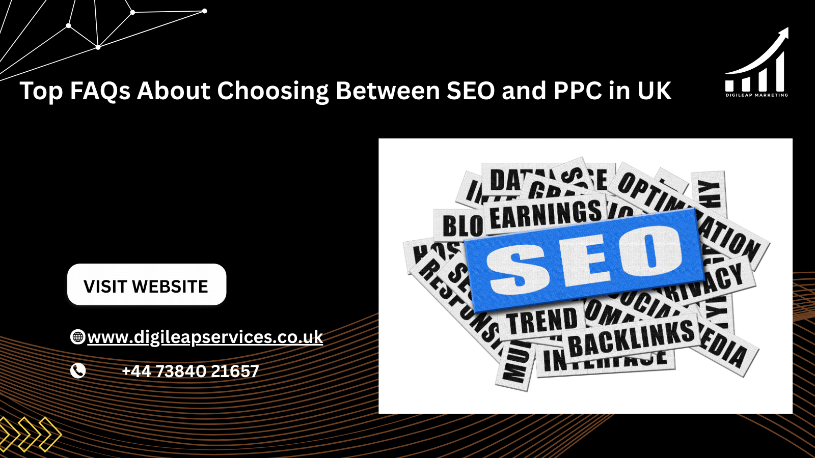Comparison graphic showing SEO vs PPC benefits and differences