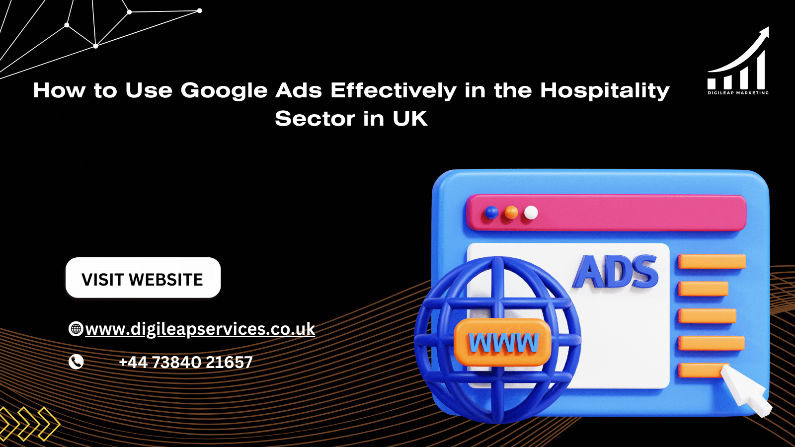 Google Ads dashboard for UK hospitality marketing.