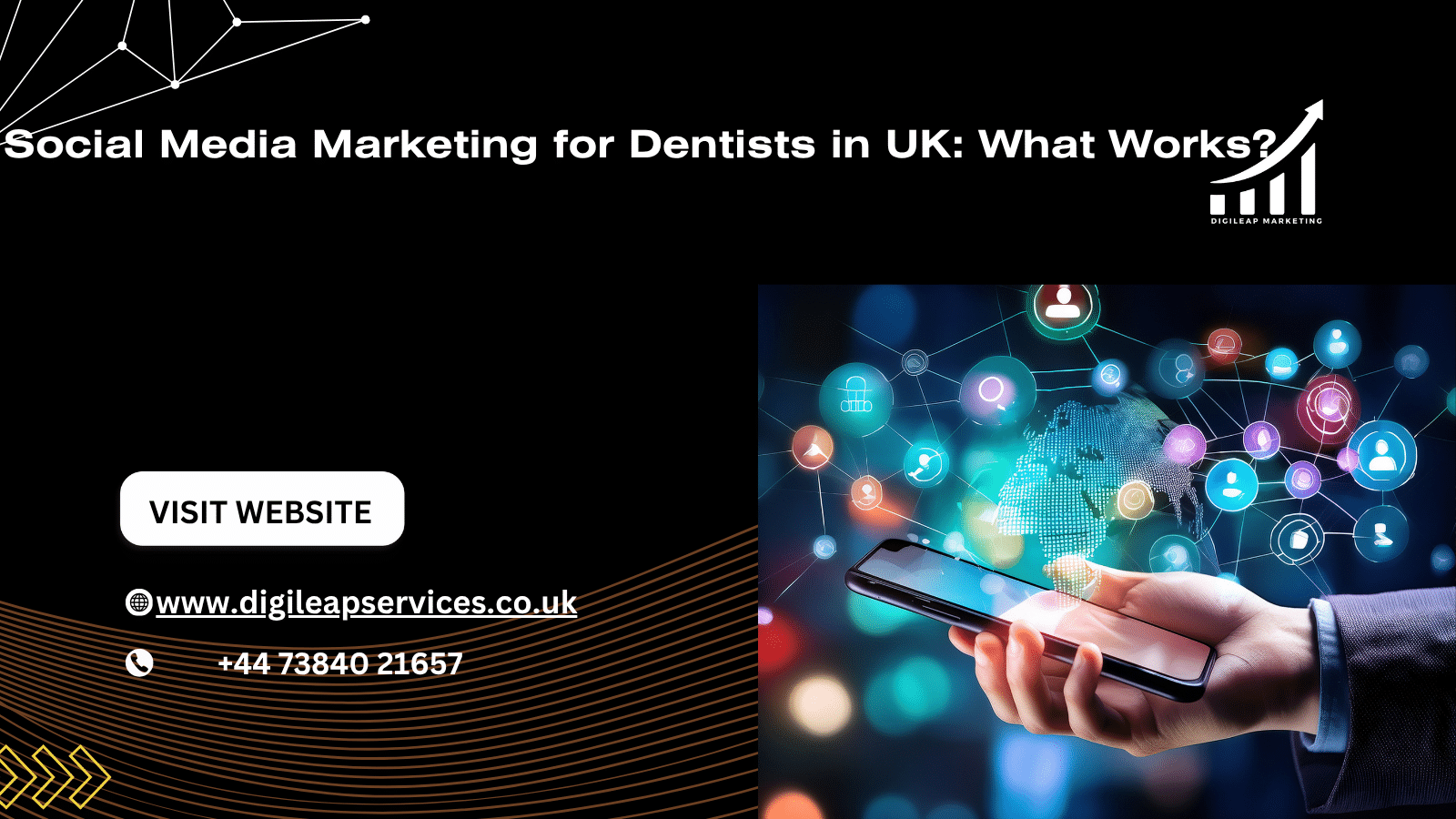 A UK dentist posting patient smile photos on Instagram for marketing.