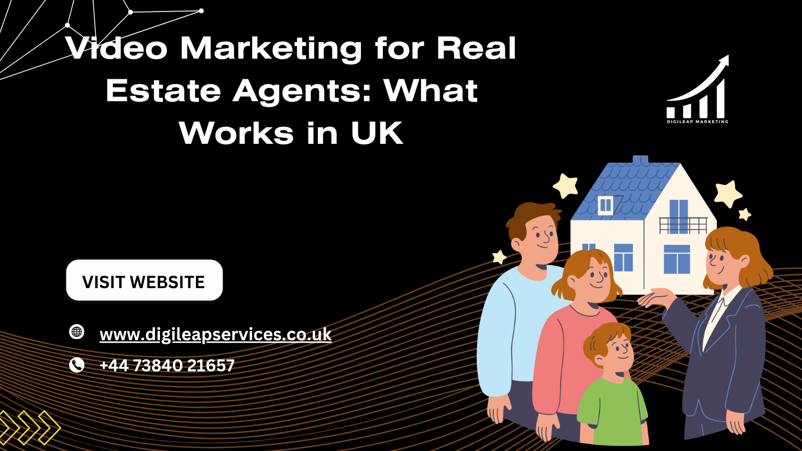 Real estate agent filming property video for marketing in the UK